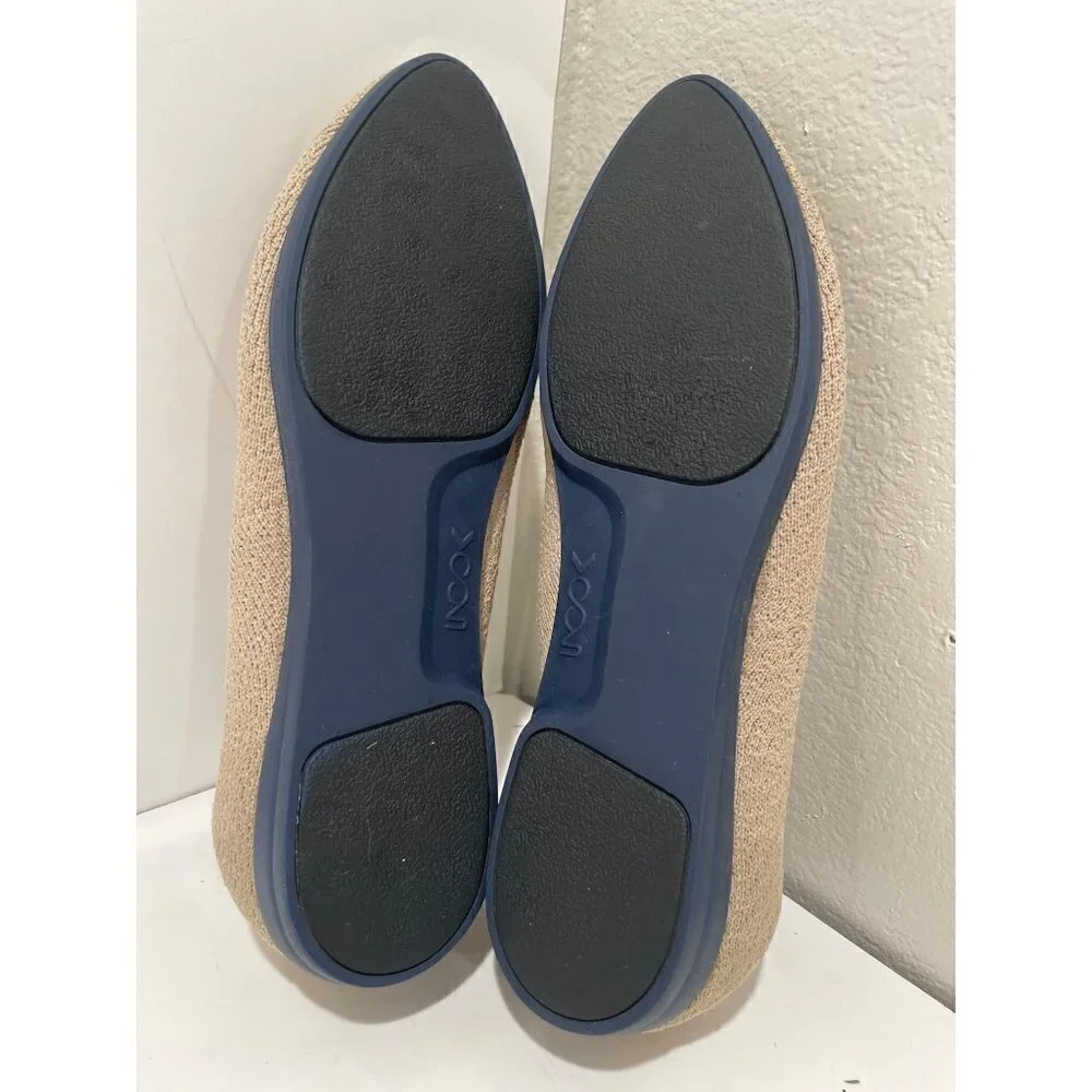 NEW BRIGHT SPOT ELF FLATS T GEORGIANOS SLIP CREAM SIZE 7 SHOES